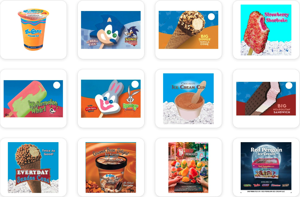 Ice cream catalog selection 4