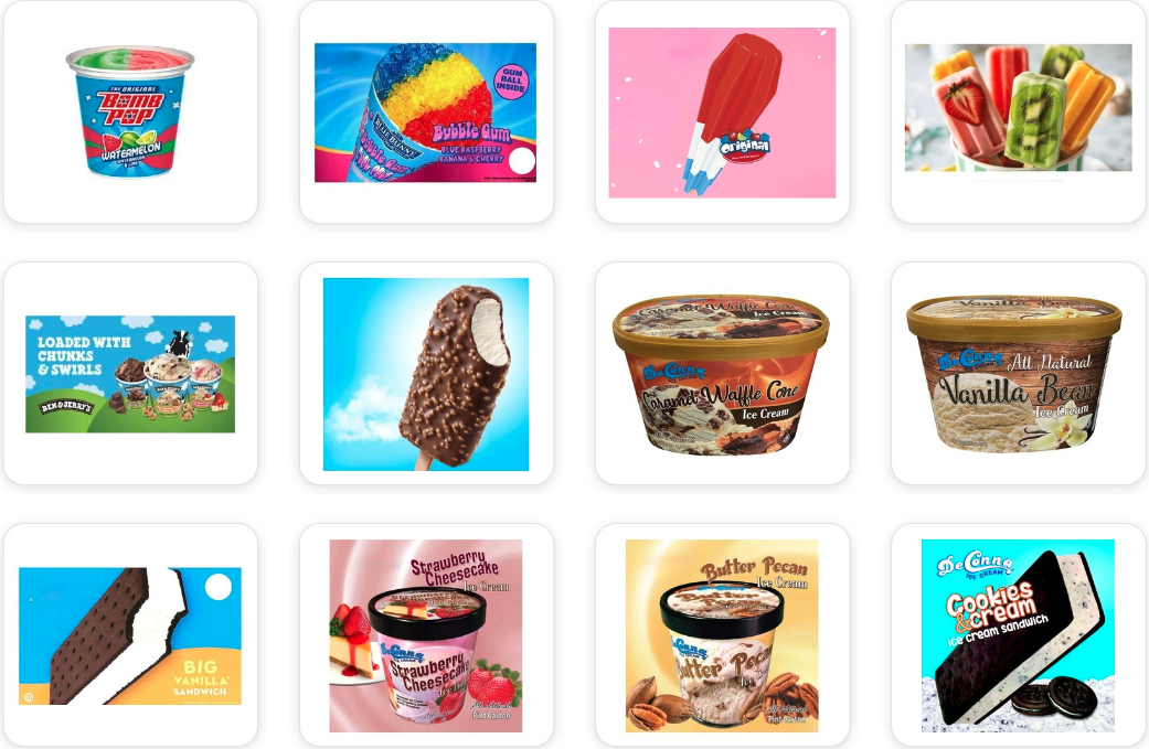 Ice cream catalog selection 5