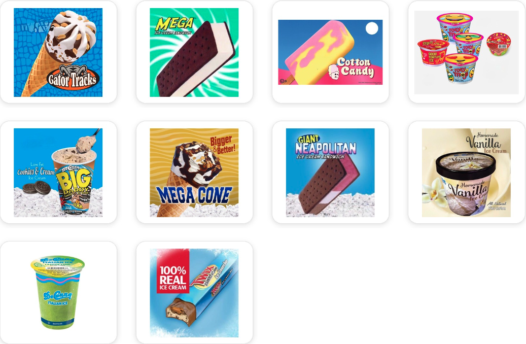 Ice cream catalog selection 6