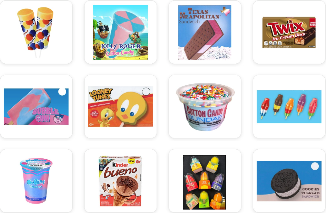 Ice cream catalog selection 3