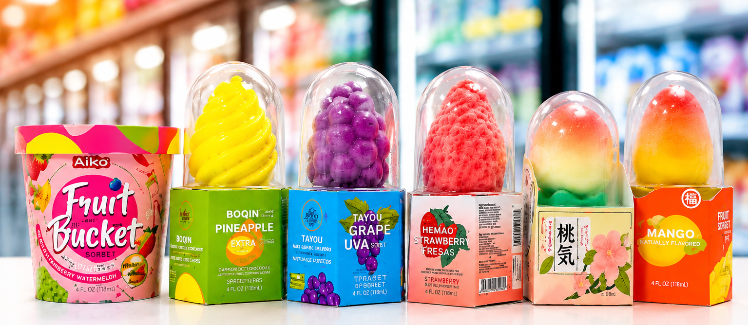 Viral 3D fruit ice cream lineup